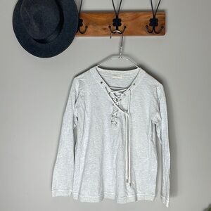 Sophie Rue > White Tied Long Sleeve Top Small